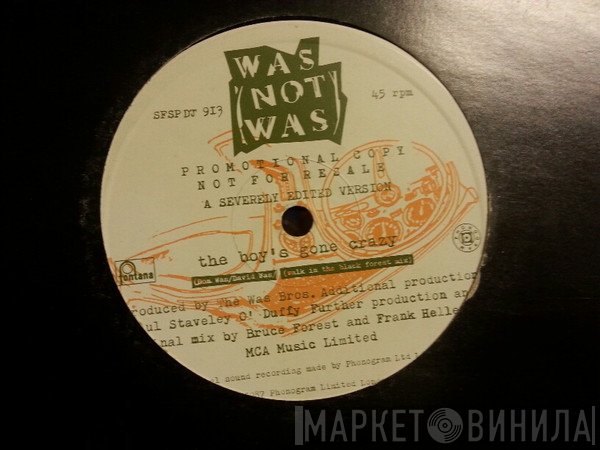 Was (Not Was) - Boy's Gone Crazy (A Severely Edited Version)