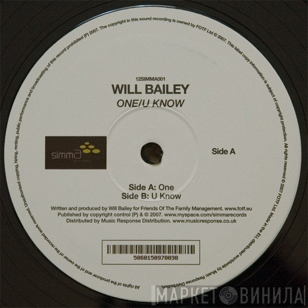 Will Bailey  - One / U Know