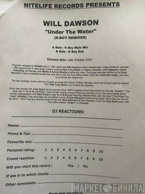 Will Dawson - Under The Water