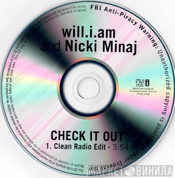 Will I Am And Nicki Minaj  - Check It Out