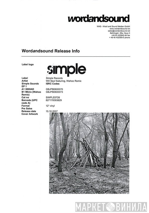 Will Saul  - Simple Sounds EP1