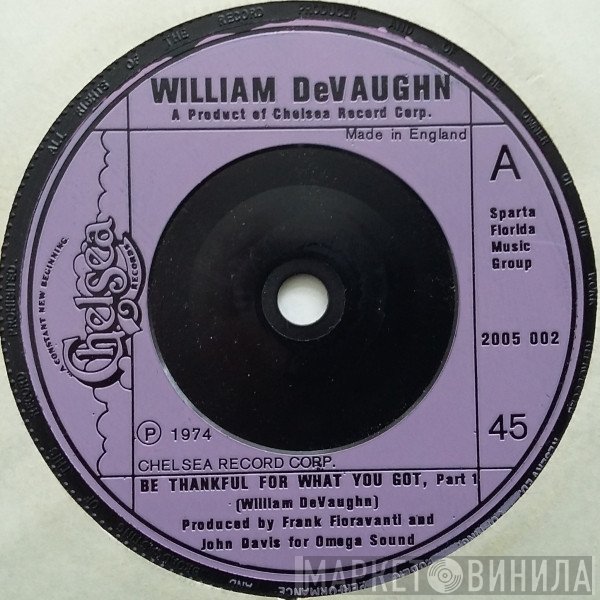 William DeVaughn - Be Thankful For What You Got