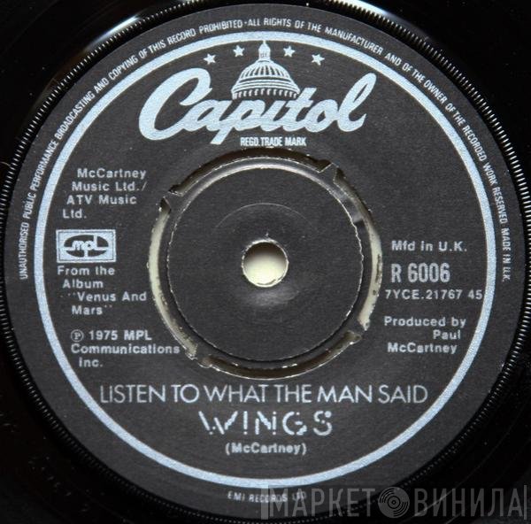 Wings  - Listen To What The Man Said