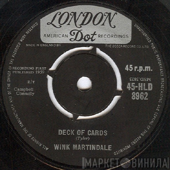 Wink Martindale - Deck Of Cards / Now You Know How It Feels