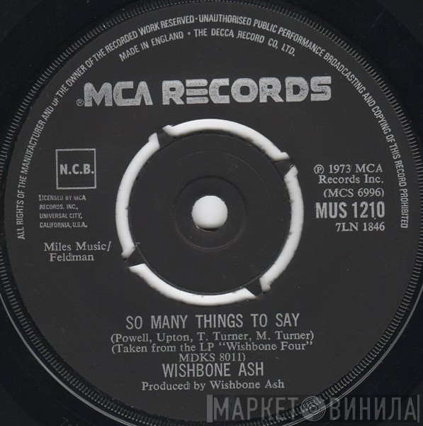 Wishbone Ash - So Many Things To Say