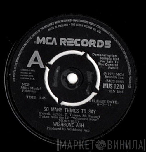 Wishbone Ash - So Many Things To Say