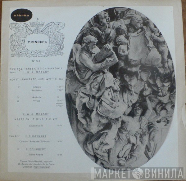 Wolfgang Amadeus Mozart / Georg Friedrich Händel / Franz Schubert - Teresa Stich-Randall, Kammerorchester Des Saarländischen Rundfunks, Saarbrücken, Karl Ristenpart  - Récital