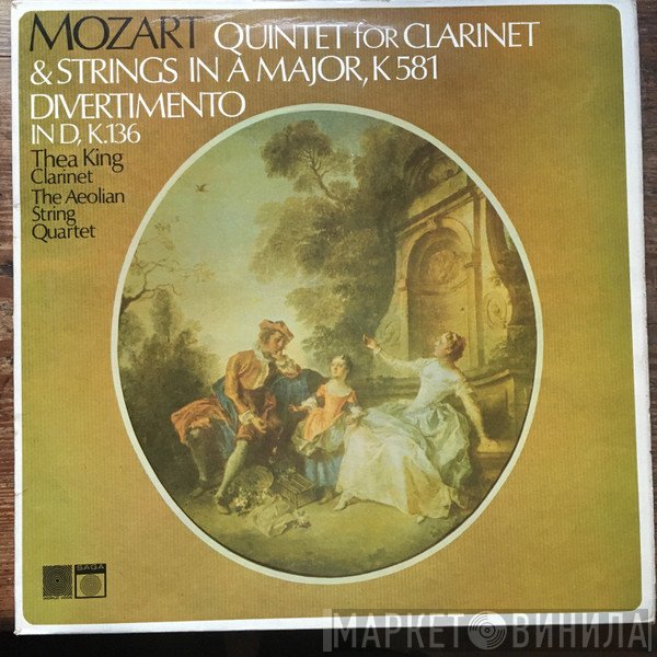 Wolfgang Amadeus Mozart, Aeolian String Quartet, Thea King - Quintet For Clarinet & Strings In A Major, K581, Divertimento In D, K136