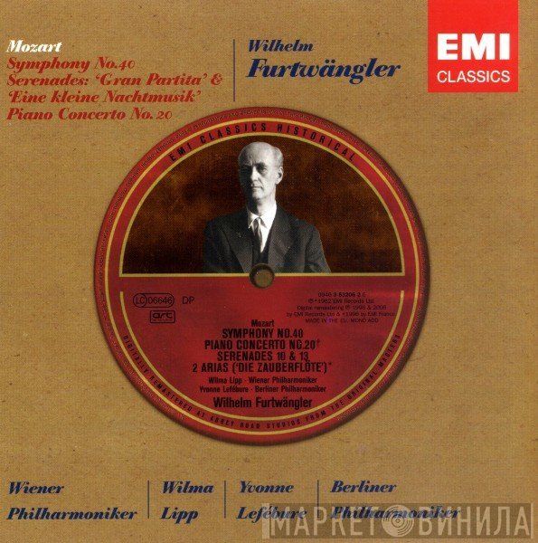 Wolfgang Amadeus Mozart, Berliner Philharmoniker, Wiener Philharmoniker, Wilma Lipp, Wilhelm Furtwängler, Yvonne Lefébure - Orchestral Works