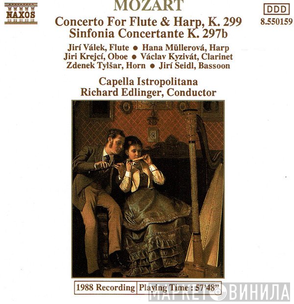 Wolfgang Amadeus Mozart, Capella Istropolitana, Richard Edlinger - Concerto For Flute & Harp, Sinfonia Concertante