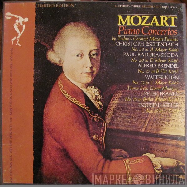 Wolfgang Amadeus Mozart, Christoph Eschenbach, Paul Badura-Skoda, Alfred Brendel, Walter Klien, Peter Frankl, Ingrid Haebler - Piano Concertos