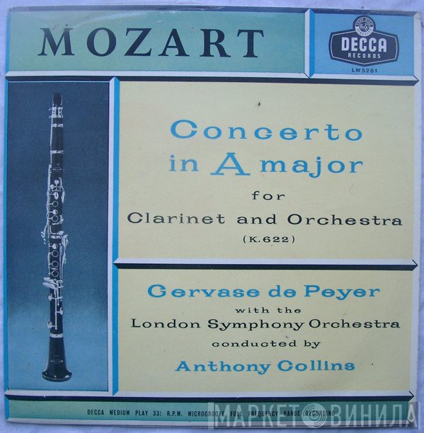 Wolfgang Amadeus Mozart, Gervase de Peyer, Anthony Collins  - Concerto In A Major For Clarinet And Orchestra