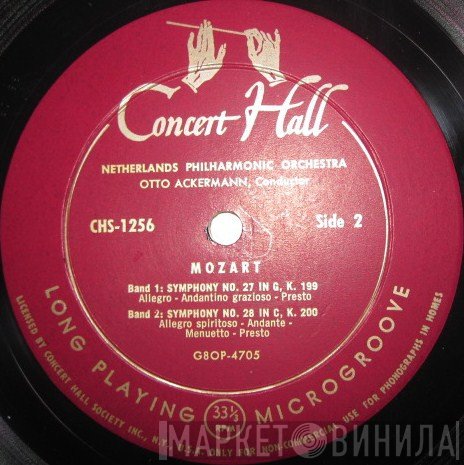 Wolfgang Amadeus Mozart, Nederlands Philharmonisch Orkest Conducted By Otto Ackermann  - Mozart
