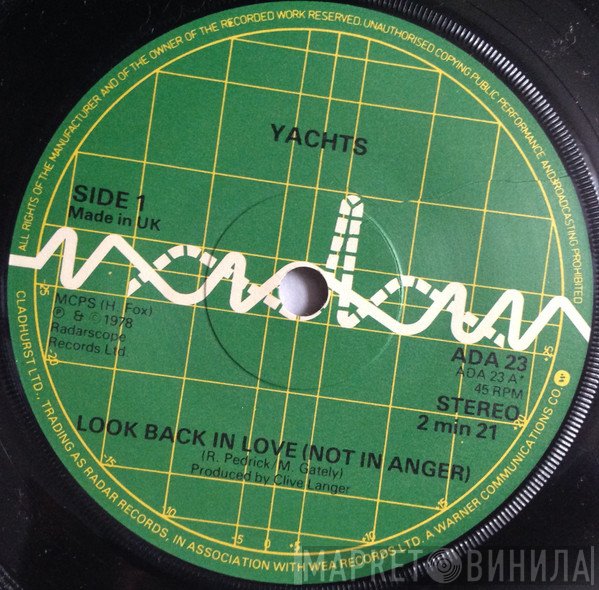 Yachts  - Look Back In Love (Not In Anger)