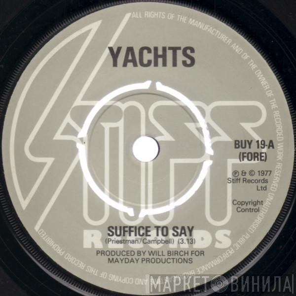 Yachts - Suffice To Say