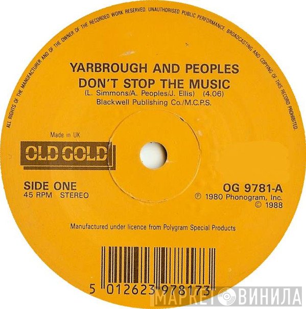 Yarbrough &amp; Peoples, The Gap Band - Don't Stop The Music / Outstanding