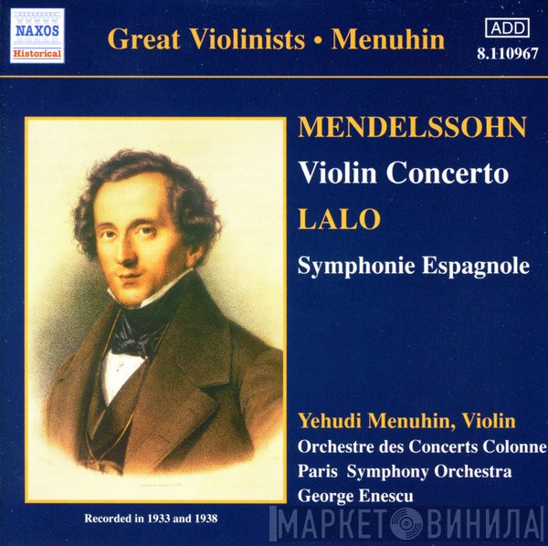 Yehudi Menuhin, Felix Mendelssohn-Bartholdy, George Enescu, Édouard Lalo, Orchestre Symphonique De Paris, L'Orchestre De L'Association Des Concerts Colonne - Violin Concerto • Symphonie Espagnole
