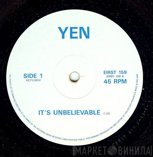 Yen - It's Unbelievable