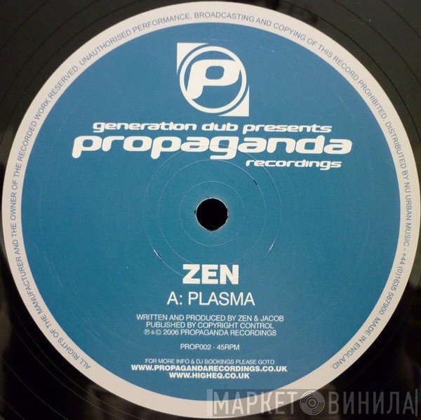 Zen, Rob Sparx - Plasma / Road Kill