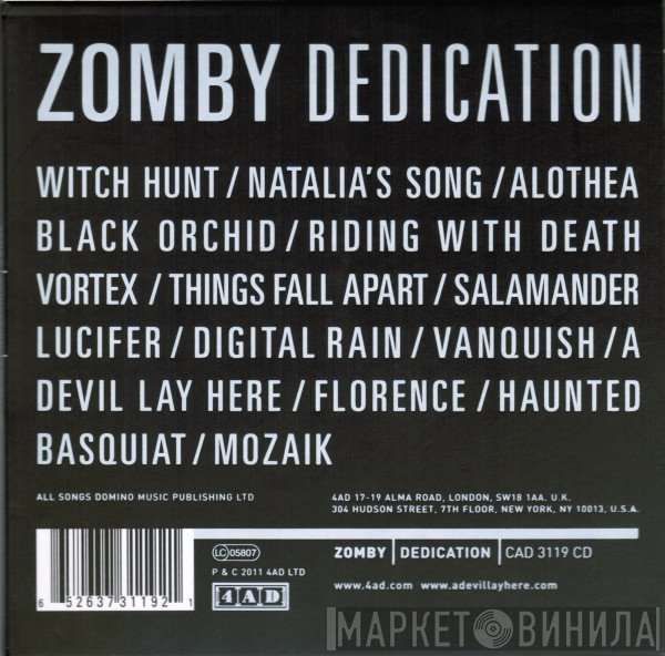 Zomby - Dedication