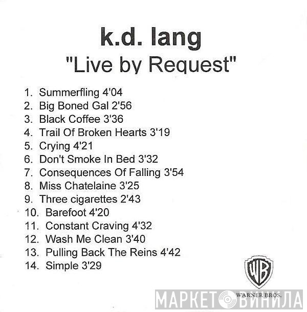 k.d. lang - Live By Request