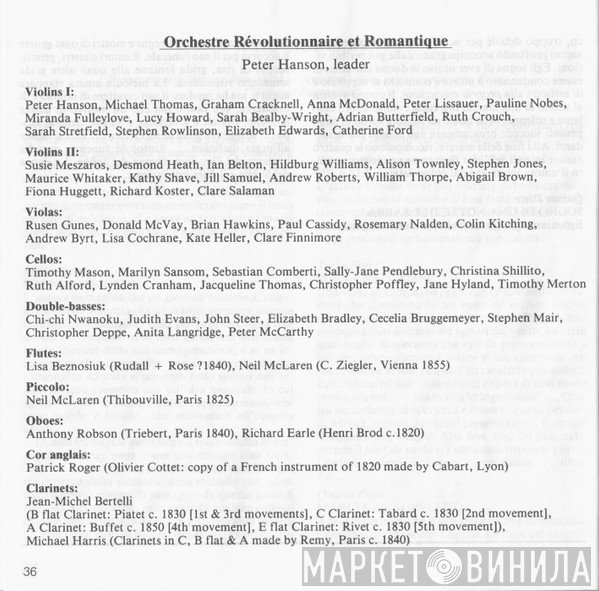 Orchestre Révolutionnaire Et Romantique