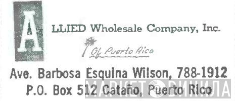Allied Wholesale Co Of P.R. - Винил CD и Кассеты лейбла Allied Wholesale Co Of P.R. на сайте МаркетВинила