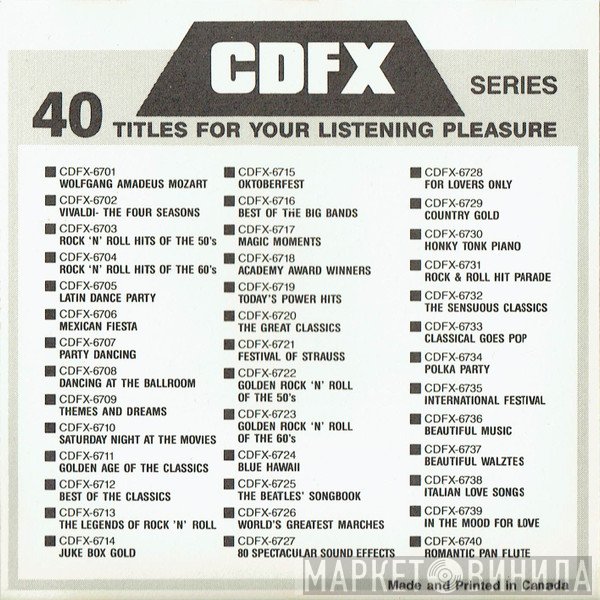 CDFX Series - Винил CD и Кассеты лейбла CDFX Series на сайте МаркетВинила