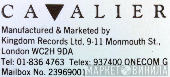 Cavalier  - Винил CD и Кассеты лейбла Cavalier (7) на сайте МаркетВинила
