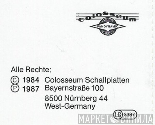 Colosseum Schallplatten - Винил CD и Кассеты лейбла Colosseum Schallplatten на сайте МаркетВинила