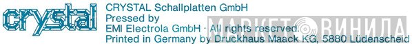 Crystal Schallplatten GmbH - Винил CD и Кассеты лейбла Crystal Schallplatten GmbH на сайте МаркетВинила