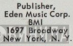 Eden Music Corp. - Винил CD и Кассеты лейбла Eden Music Corp. на сайте МаркетВинила
