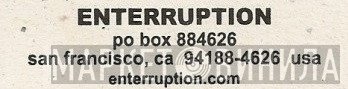 Enterruption - Винил CD и Кассеты лейбла Enterruption на сайте МаркетВинила