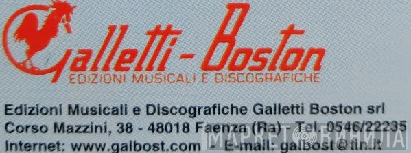Galletti - Boston - Винил CD и Кассеты лейбла Galletti - Boston на сайте МаркетВинила