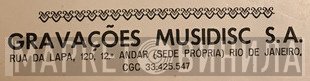 Gravações Musidisc S.A. - Винил CD и Кассеты лейбла Gravações Musidisc S.A. на сайте МаркетВинила