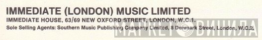 Immediate (Ldn.) Music Ltd. - Винил CD и Кассеты лейбла Immediate (Ldn.) Music Ltd. на сайте МаркетВинила