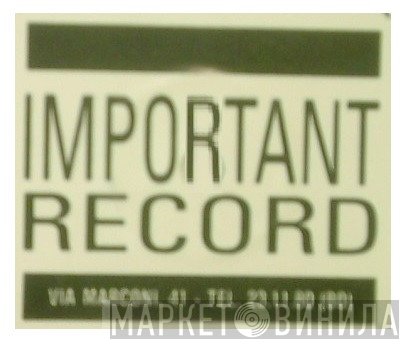Important Record - Винил CD и Кассеты лейбла Important Record на сайте МаркетВинила