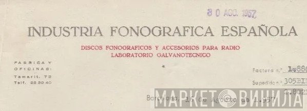 Industria Fonográfica Española - Винил CD и Кассеты лейбла Industria Fonográfica Española на сайте МаркетВинила