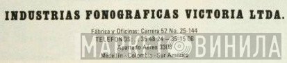 Industrias Fonograficas Victoria Ltda. - Винил CD и Кассеты лейбла Industrias Fonograficas Victoria Ltda. на сайте МаркетВинила