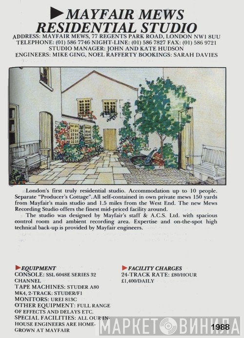 Mayfair Mews Residential - Винил CD и Кассеты лейбла Mayfair Mews Residential на сайте МаркетВинила