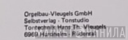 Orgelbau-Vleugels GmbH - Винил CD и Кассеты лейбла Orgelbau-Vleugels GmbH на сайте МаркетВинила