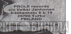Prole Records - Винил CD и Кассеты лейбла Prole Records на сайте МаркетВинила