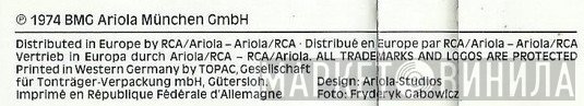 RCA/Ariola-Ariola/RCA - Винил CD и Кассеты лейбла RCA/Ariola-Ariola/RCA на сайте МаркетВинила