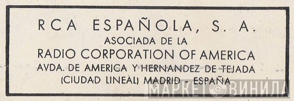 RCA Española, S.A. - Винил CD и Кассеты лейбла RCA Española, S.A. на сайте МаркетВинила