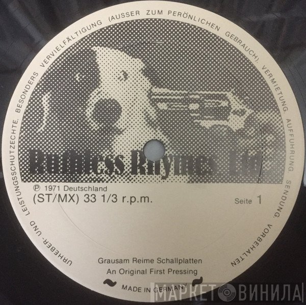 Ruthless Rhymes, Ltd. - Винил CD и Кассеты лейбла Ruthless Rhymes, Ltd. на сайте МаркетВинила