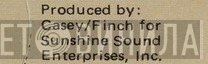 Sunshine Sound Enterprises, Inc. - Винил CD и Кассеты лейбла Sunshine Sound Enterprises, Inc. на сайте МаркетВинила