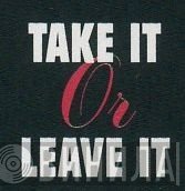 Take It Or Leave It - Винил CD и Кассеты лейбла Take It Or Leave It на сайте МаркетВинила