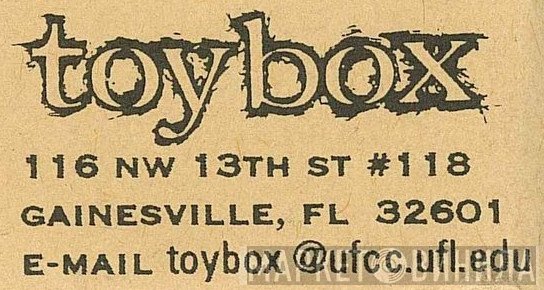 Toybox Records - Винил CD и Кассеты лейбла Toybox Records на сайте МаркетВинила